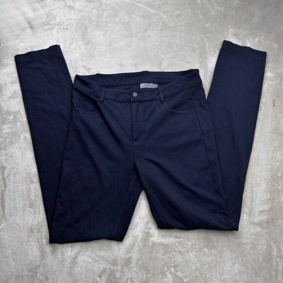 Athleta Women’s 8 29X31 Stretch Pants Leggings High Waist Straight Leg Navy Blue - Picture 1 of 8
